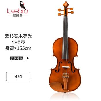 相思鸟实木小提琴亮光4/4表演考级练习自然风干西洋乐器松香随 相思鸟实木小提琴亮光4/4表演考级练习自然风干西洋乐器松香随